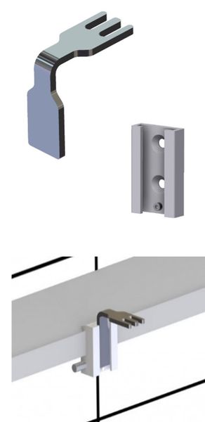 Hovedbilde Slangeholder alu. For T-sporfeste, Min. best. 10 ...